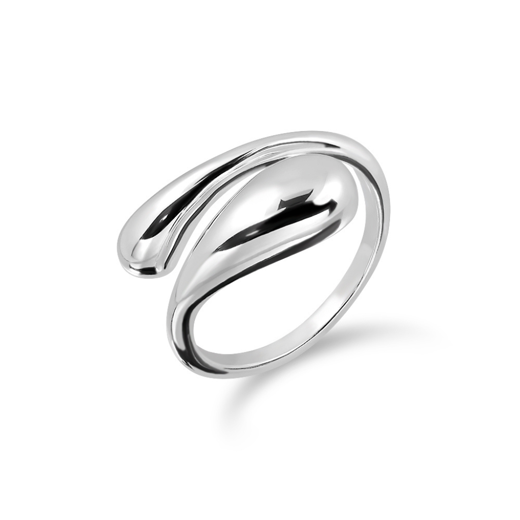 Adjustable Sterling Silver Teardrop Thumb Ring - 925 Silver Plated, UK Made, Hallmarked | Athena Brand, New With Tags