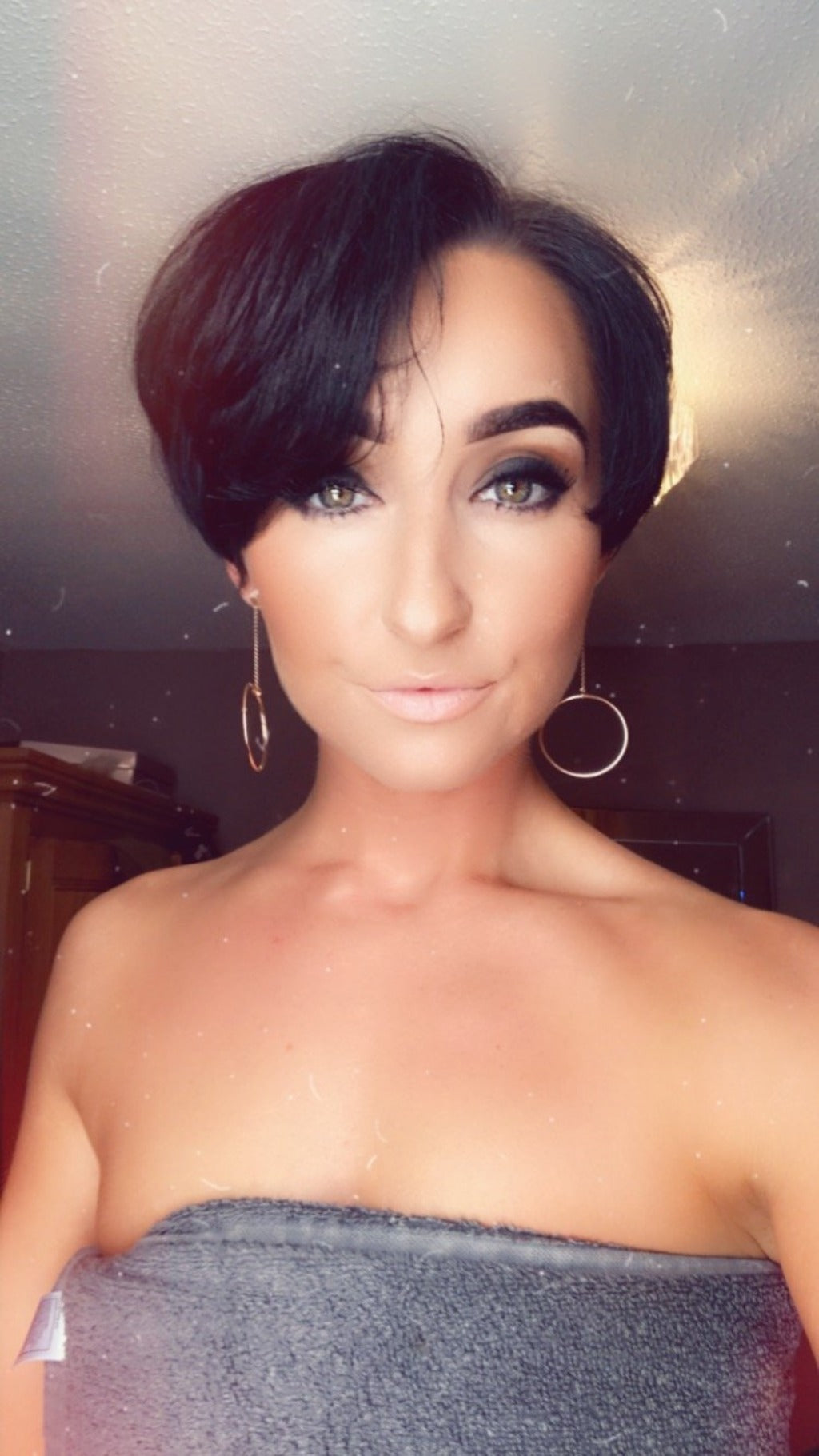 Sterling Silver Rose Gold Swing Drop Earrings