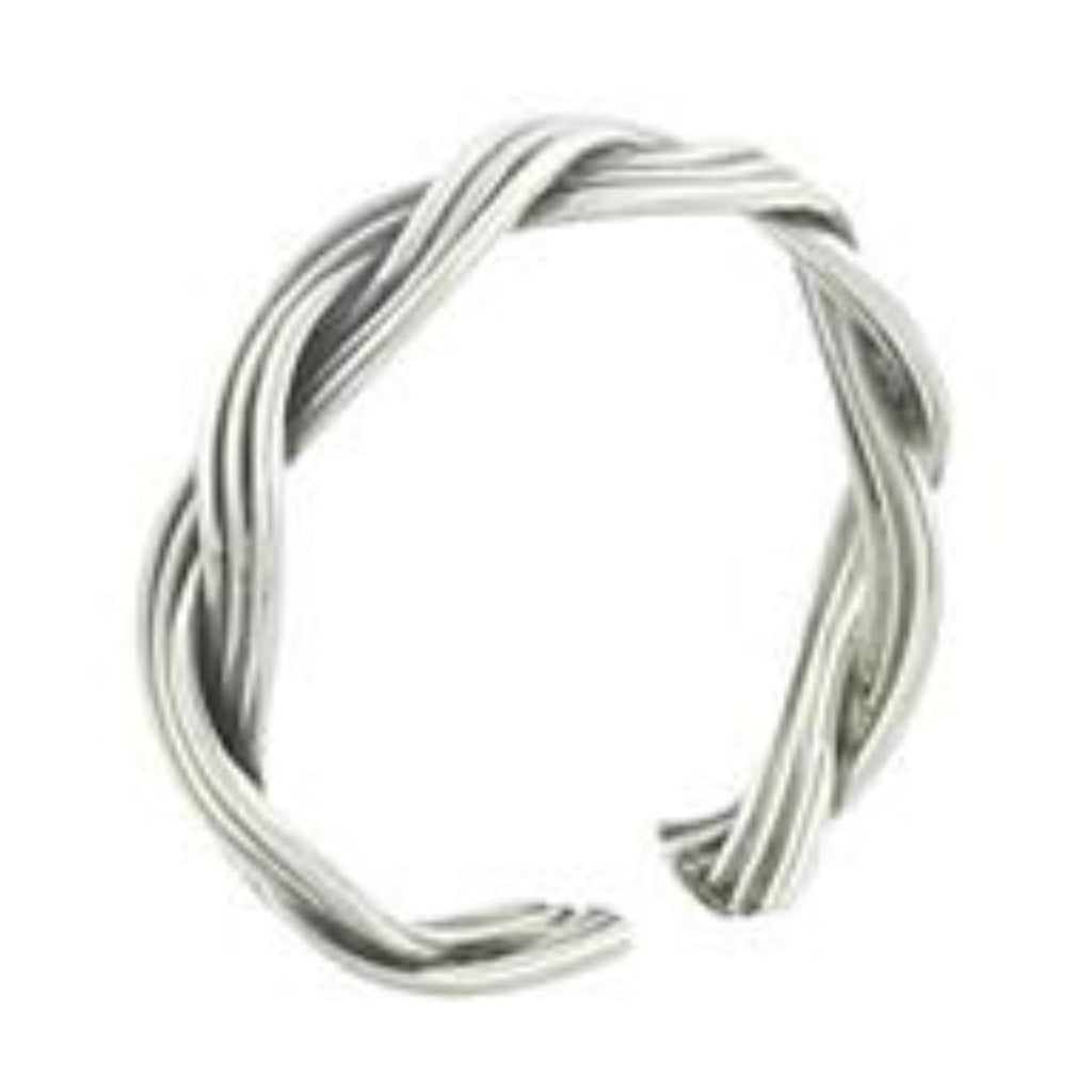 Sterling Silver Braided Toe Ring