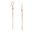 Earrings with french hook small circle diamond with fine long tassels .