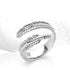 Silver wrap around feather ring.