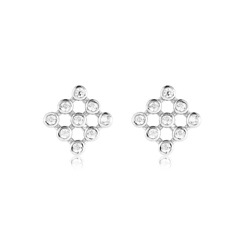 Sterling Silver Cubic Zirconia Diamond Studs