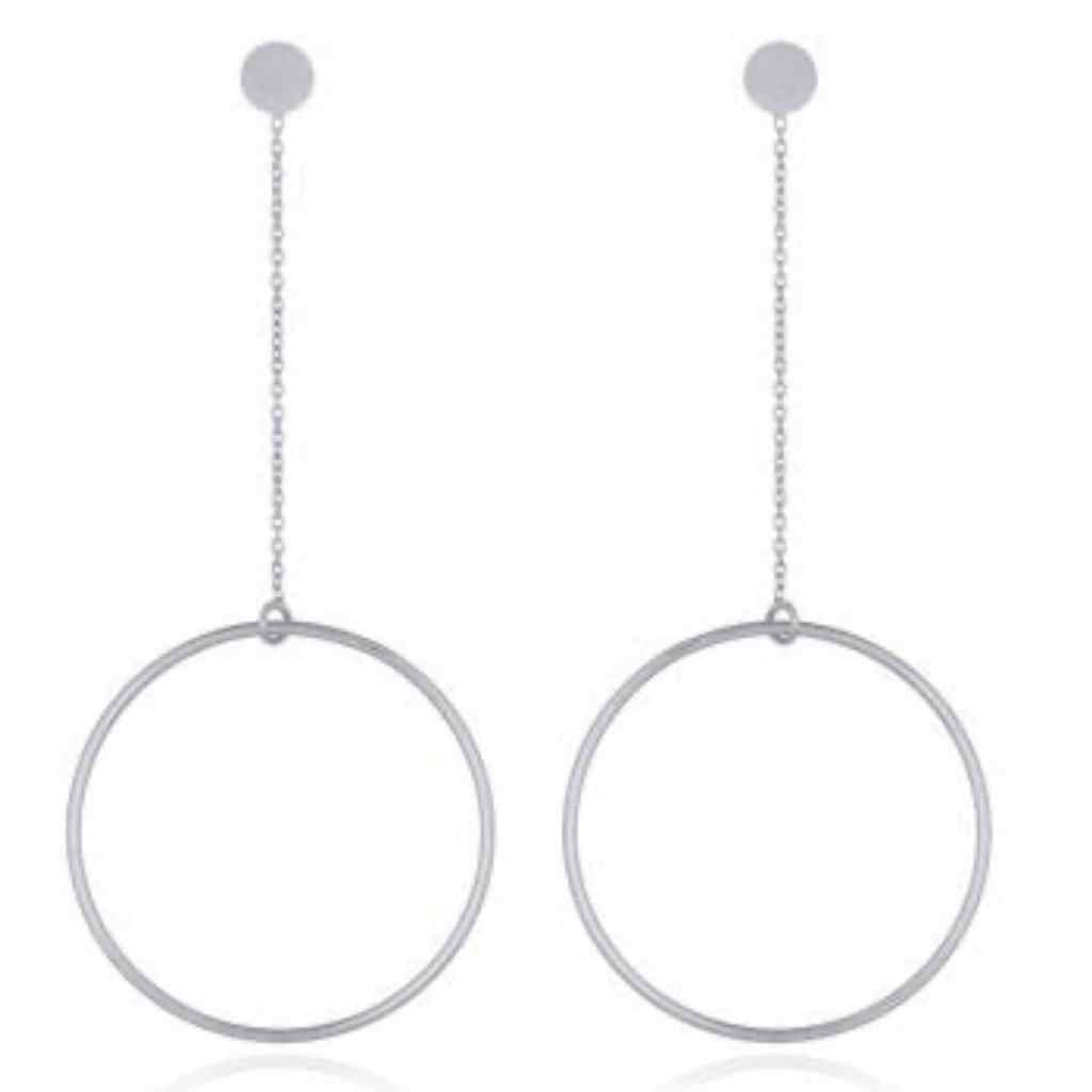 Statement big circle earrings little circle stud fasten.