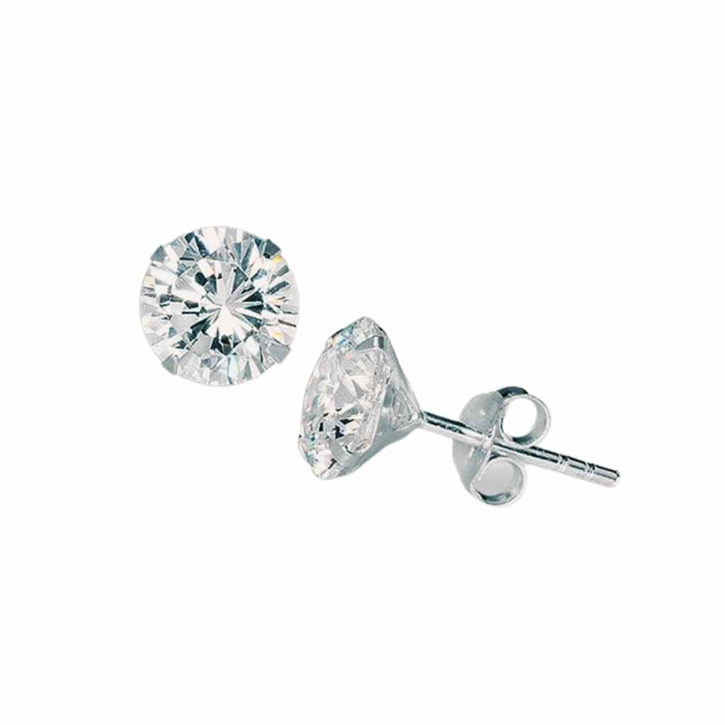 Sterling Silver Round Cubic Zirconia 3mm Stud | Silver Secrets ™