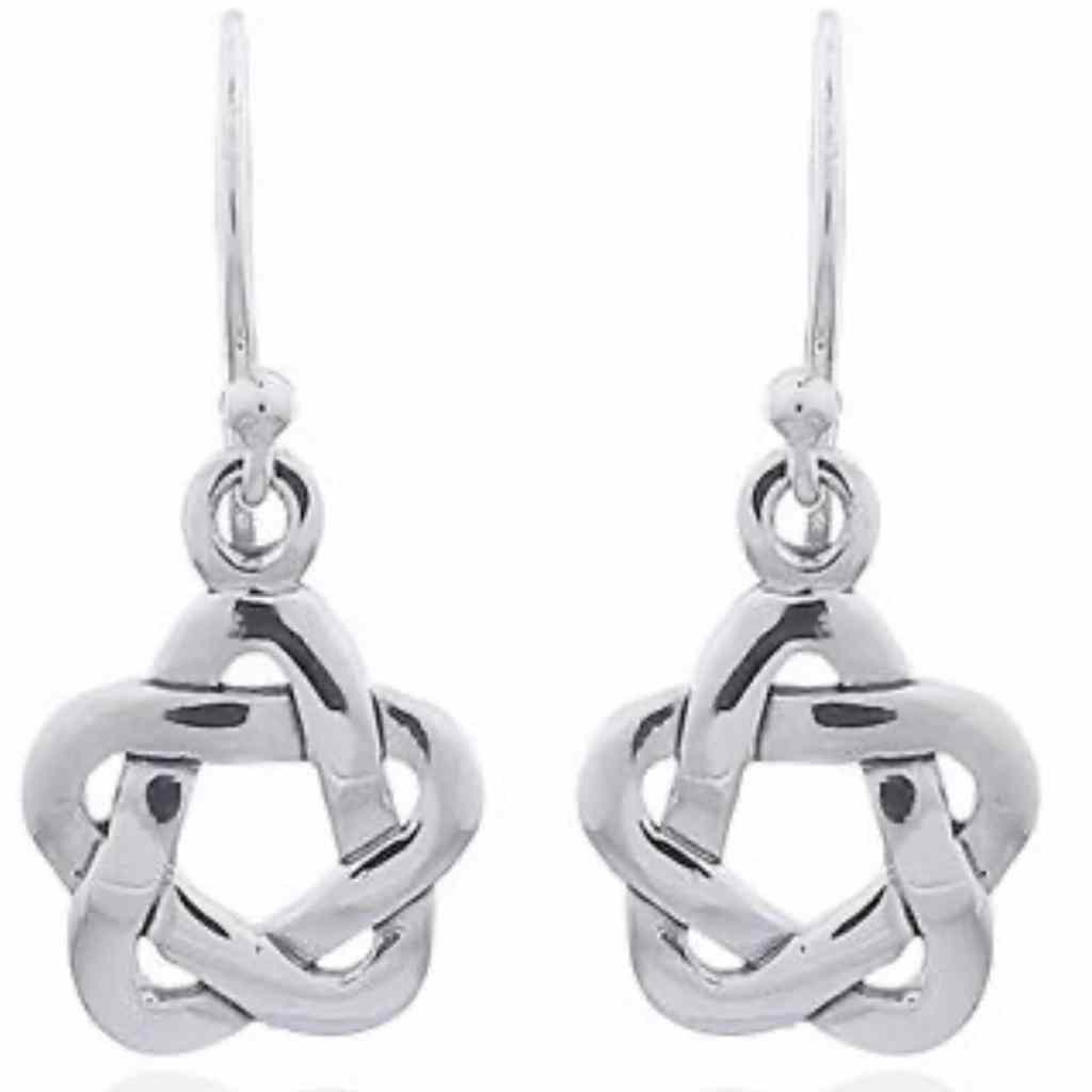 Wreath style drop earrings with a shimmering high polish.