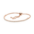Rose Gold Adjustable Bracelet encrusted in small CZ stones.