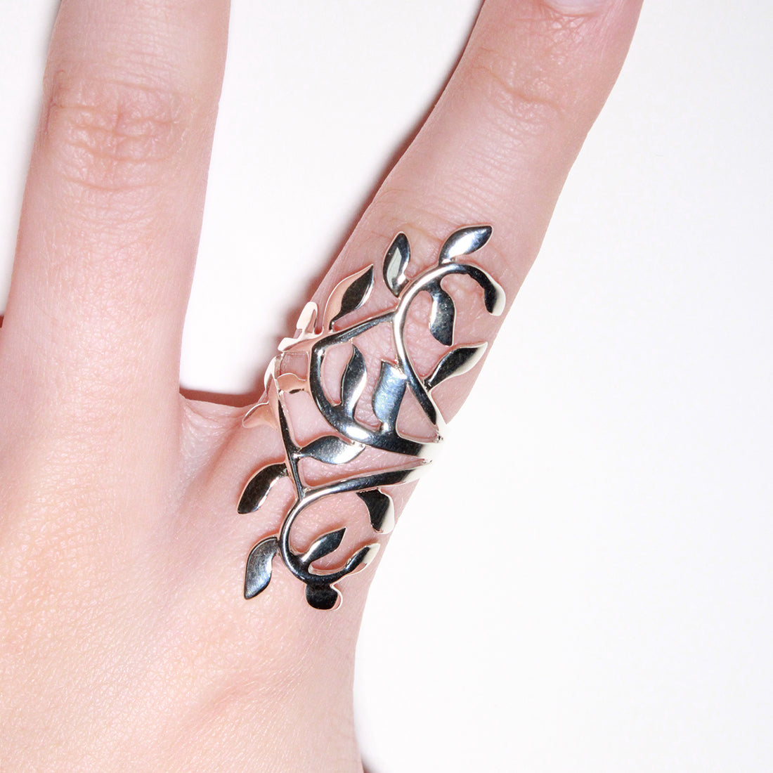 Sterling Silver Statement Leaf Ring