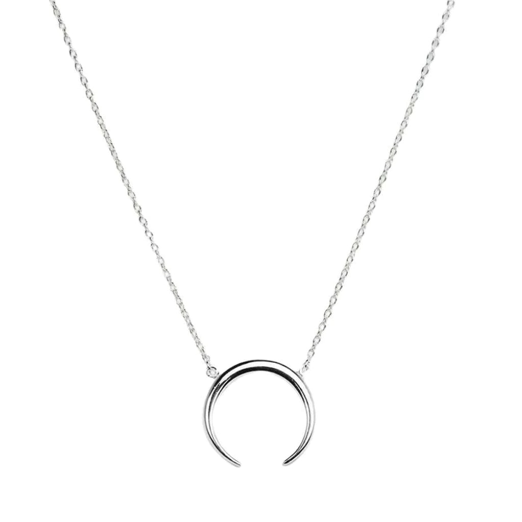 Sterling Silver Crescent Moon Necklace