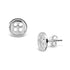 A quality pair of high polish sterling silver button studs.