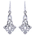 Drop earrings in Sterling Silver with high polish finish in a kite style design.
