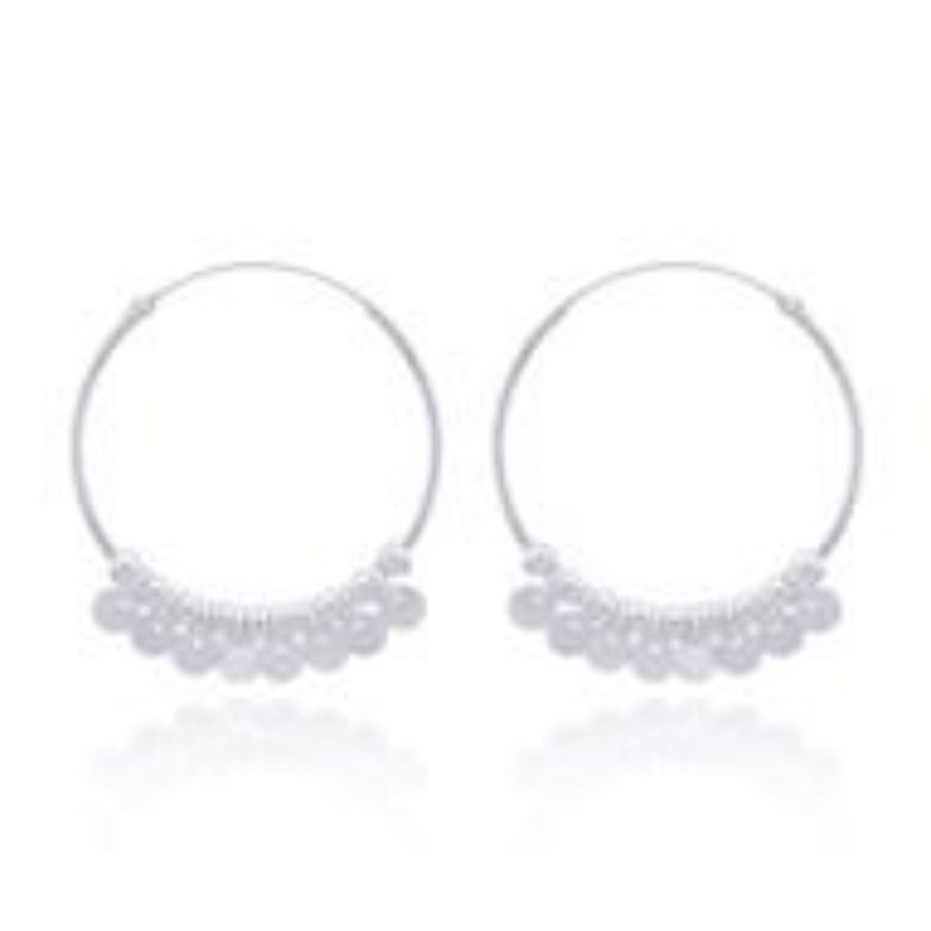 Sterling Silver Shaker Style Hoops with a high polish finish.