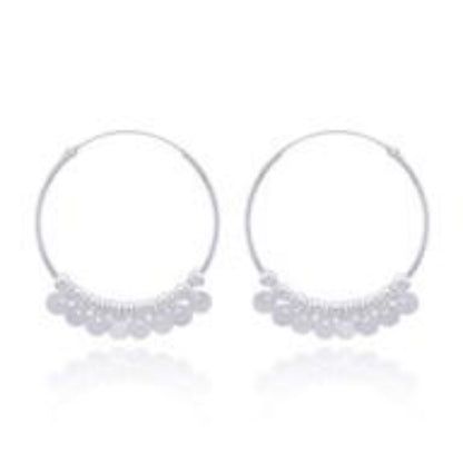 Sterling Silver Shaker Style Hoops with a high polish finish.