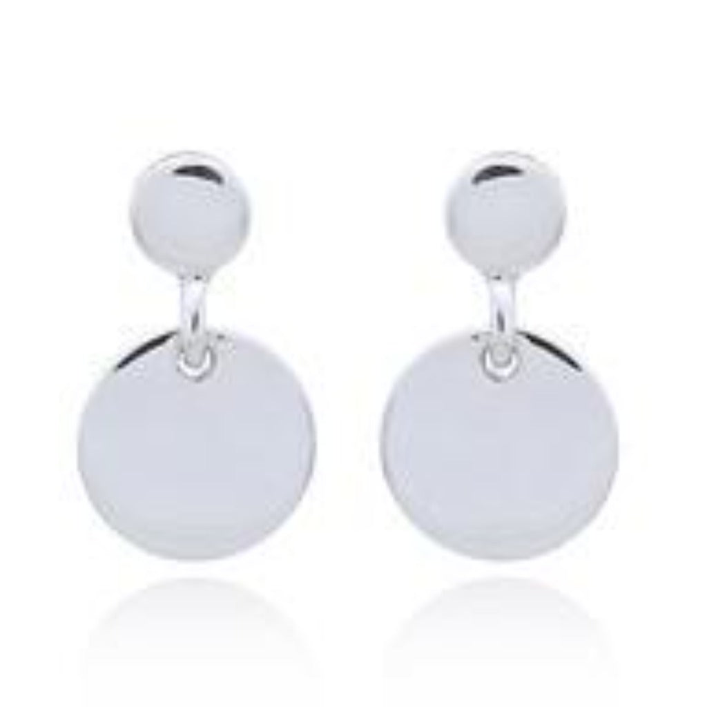 Sterling Silver Double Disc Stud
