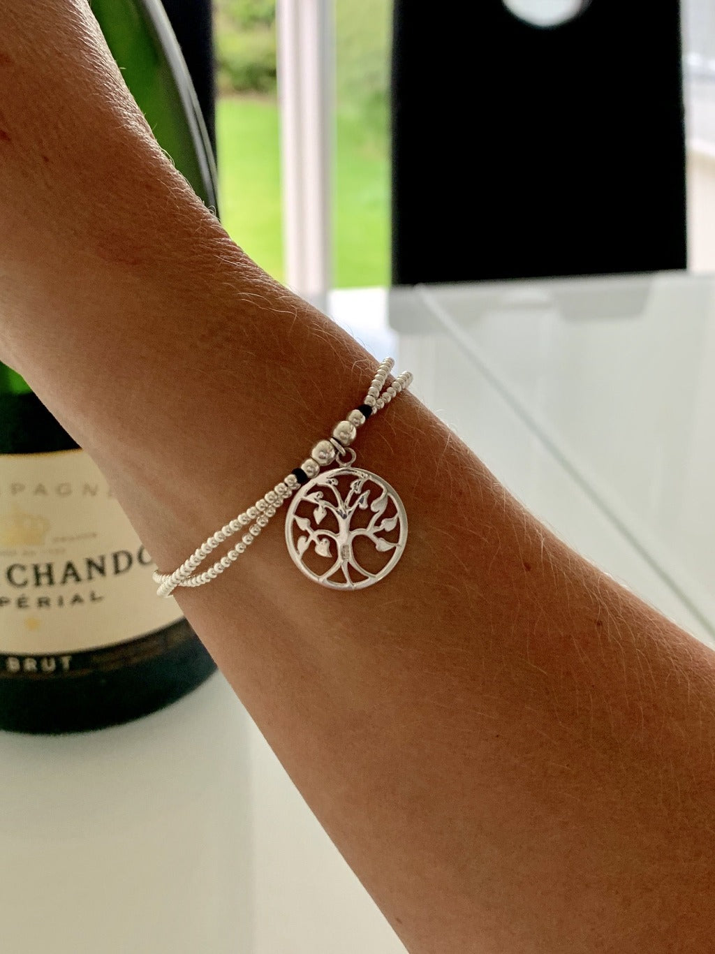 Sterling Silver Tree of Life Charm Bracelet