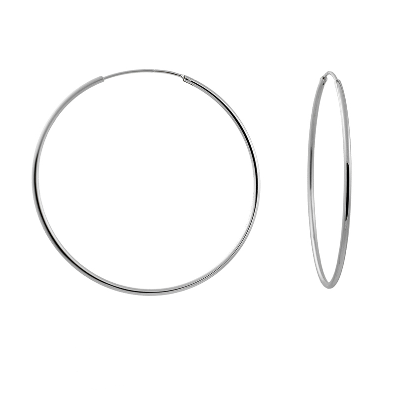 Sterling Silver 50mm Hoop Earrings