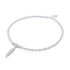 Continuous beads with a charm feather crafted in sterling silver.