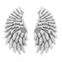 High shine detailed angel wing earrings. Detailed design to catch the eye.