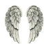Sterling Silver quality angel wing stud earrings .