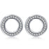 Qualith stud circle earrings encrusted with sparkling cubic zirconia stones and made from Sterling Silver.