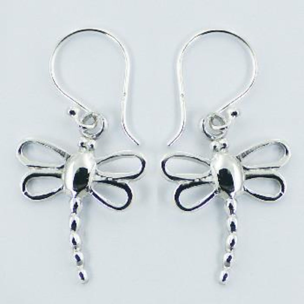 Sterling Silver Small Dragonfly Drops
