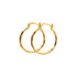 Polished gold hoops made from Sterling Silver with gold plate.