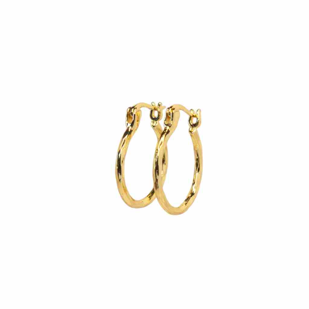 Gold Hoop Stacker Earrings - Women&