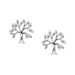 A quality pair of sterling silver stud earrings with delicate branches.  The detailed design is stunning.
