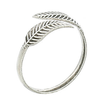 Sterling Silver Leaves Toe Ring