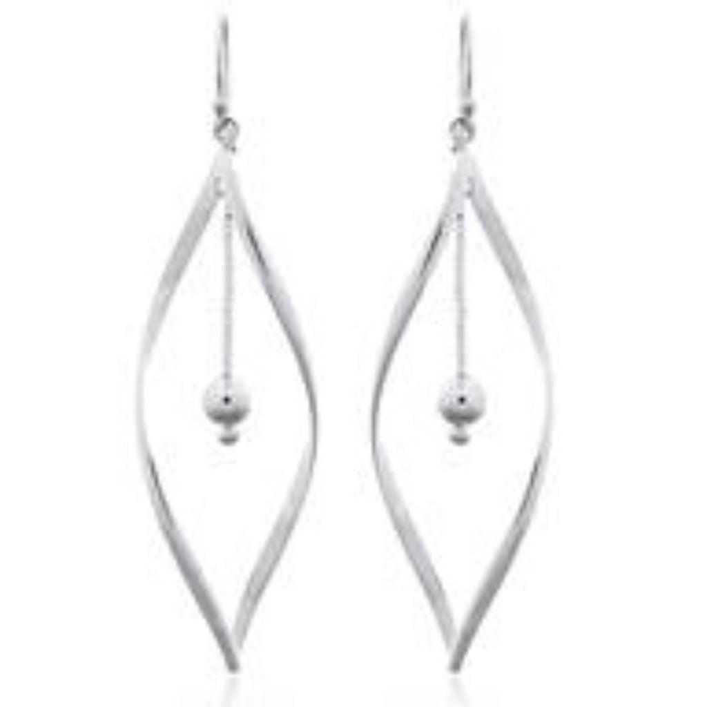 Sterling Silver Marquise Drops with Sphere Drops