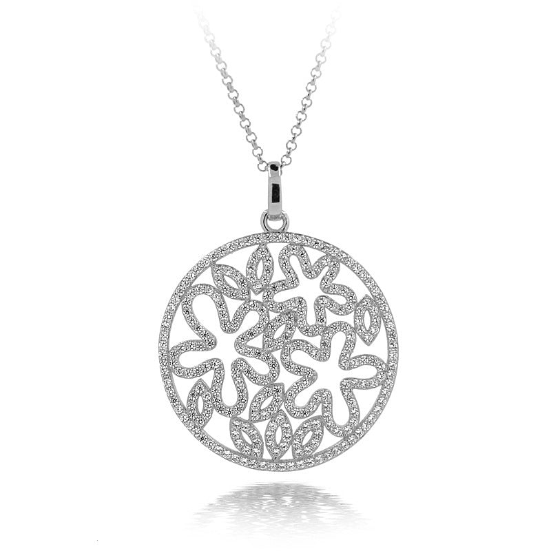 Sterling Silver Circle Openwork Necklace