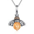 A intricate 3D bee necklace in sterling silver with a stunning crystal stone for her back.