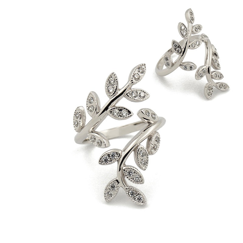 Sterling Silver Leaf Ring