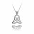 Sterling Silver Necklace in the shape of a budha cross-legged.