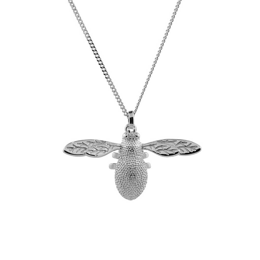 Intricate 3 dimensional bee crafted in sterling silver.