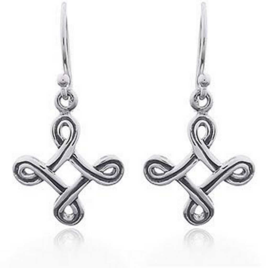 Exquisite french hook earrings in celtic cross design.
