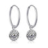 Quality hoop earrings featuring evil eye charm.