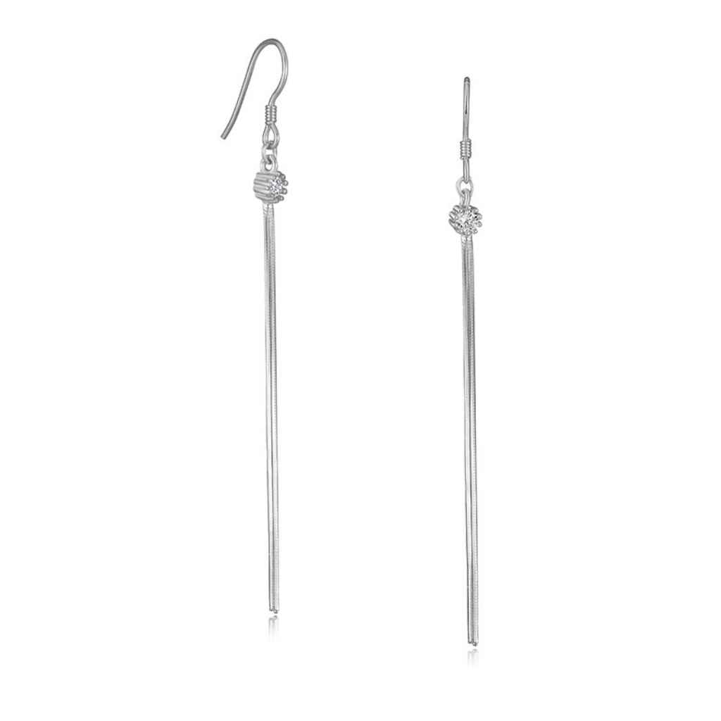 Sparkling CZ small stones with three long fine chains.