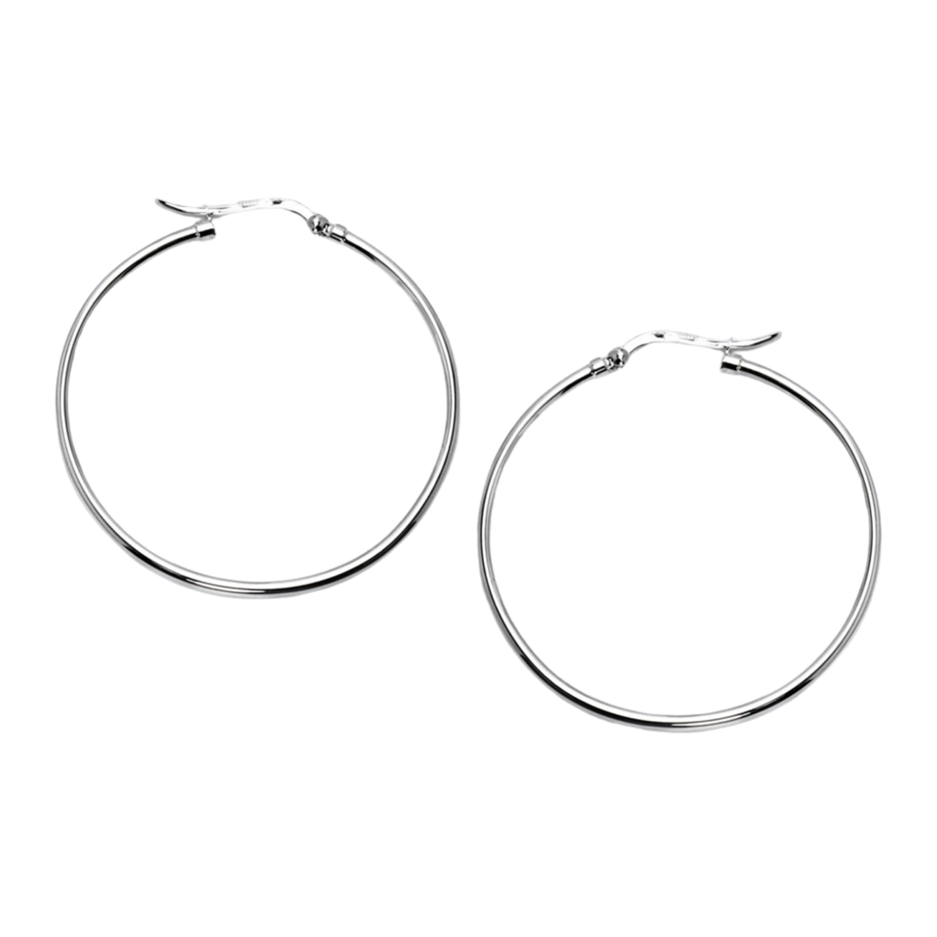 Sterling Silver 60mm Hoop Earrings