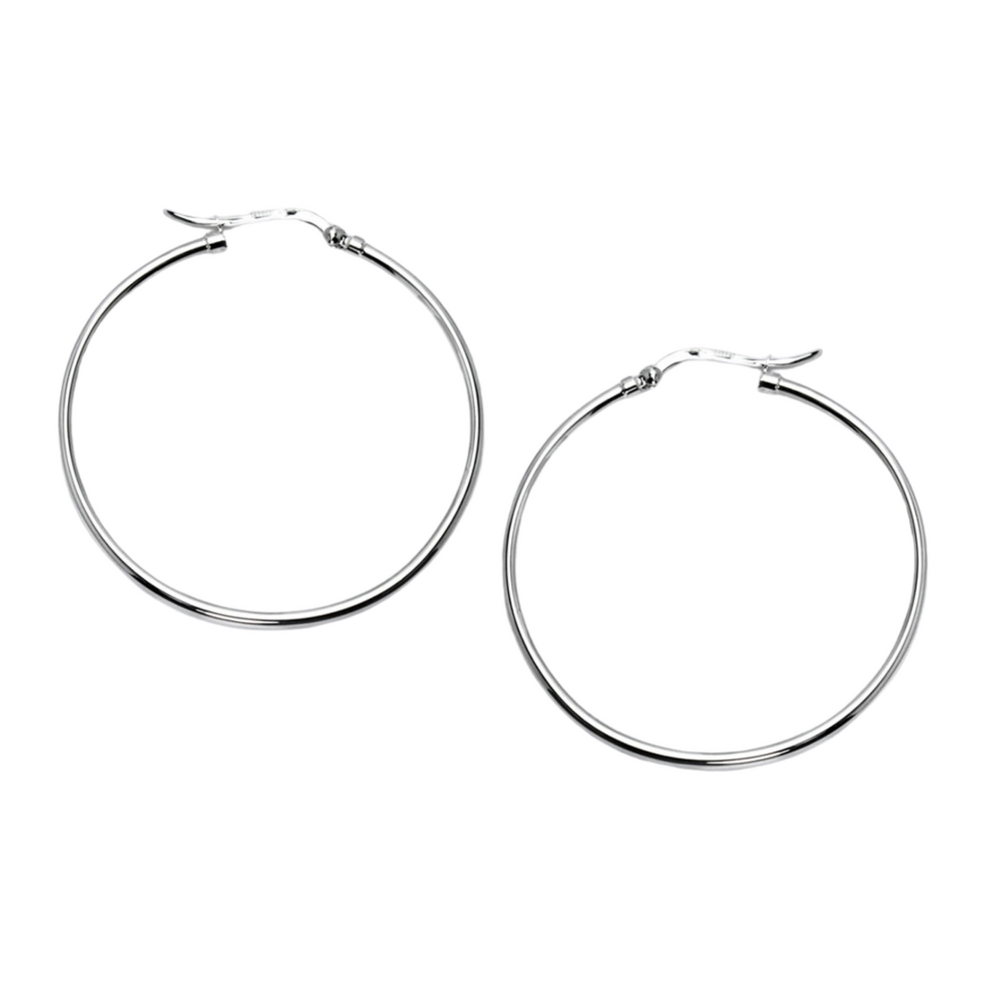 Sterling Silver 50mm Hoop Earrings