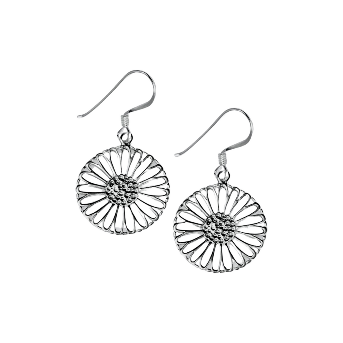 Sterling Silver Filigree Flower Drops