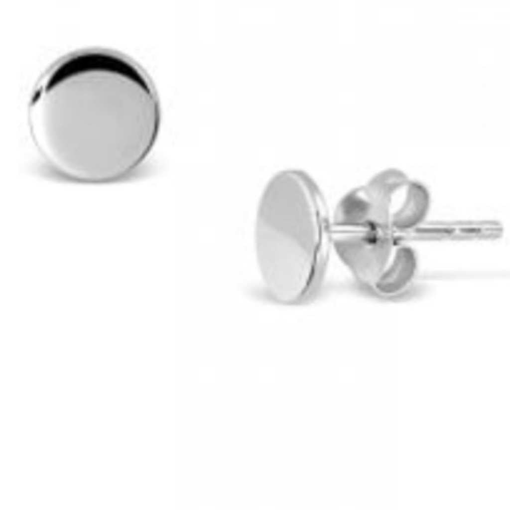 Sterling Silver high polished solid circle studs.